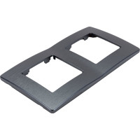 Рамка для розеток и выключателей ЭРА Серия 12 12510212 на 2 поста, Сатин, графит Б0052515