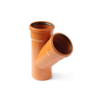 Тройник наружной канализации ХЕМКОР 200110 мм 45 градусов 2481103 06979