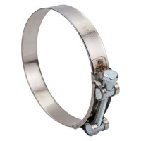 Силовой хомут Nord-Yada Д: 140-148 мм, Ш: 26 мм, Т: 1,0 мм, болт: М10х85, нерж. сталь 907045