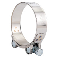 Силовой хомут Nord-Yada Д: 74-79 мм, Ш: 24 мм, Т: 0,8 мм, болт: М8х75, нерж. сталь 902891