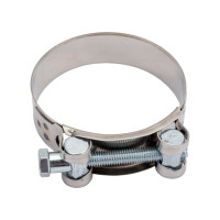 Силовой хомут Nord-Yada Д: 74-79 мм, Ш: 24 мм, Т: 0,8 мм, болт: М8х75, нерж. сталь 902891