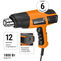 Технический фен TDM ELECTRIC (технический), набор ТФ-01 из 6 предметов, мощность 1800 Вт, 2 режима регулировки температуры, t от 50 до 650 C,"Алмаз" SQ1029-0101