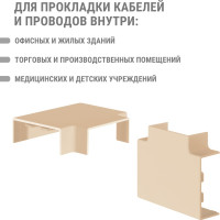 Угол Т-образный TDM ELECTRIC КМТ, сосна, 40x16 упаковка 4 шт SQ0411-0264