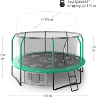 Батут UNIXline SUPREME GAME 14 ft green TRUSUG14GR