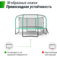 Батут UNIXline SUPREME GAME 14 ft green TRUSUG14GR