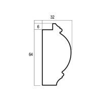 Багет Cosca Decor 176-4 64 мм, дуб светлый СПБ016779