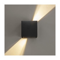 Настенный светильник MAKSBRIGHT вверх/вниз, 6Вт, 620лм, IP65, черный, 100х100х100мм MB-EX-CUBE