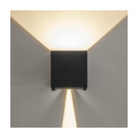 Настенный светильник MAKSBRIGHT вверх/вниз, 6Вт, 620лм, IP65, черный, 100х100х100мм MB-EX-CUBE