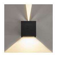 Настенный светильник MAKSBRIGHT вверх/вниз, 6Вт, 620лм, IP65, черный, 100х100х100мм MB-EX-CUBE