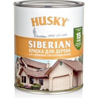 Краска для дерева акриловая белая HUSKY SIBERIAN 0,9 л База А 28045