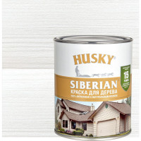 Краска для дерева акриловая белая HUSKY SIBERIAN 0,9 л База А 28045