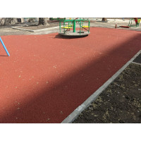 Покрытие из резиновой крошки АМОРТЕКС (1500x3000x10 мм; цвет красный) 0043