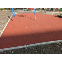 Покрытие из резиновой крошки АМОРТЕКС (1500x3000x10 мм; цвет красный) 0043