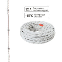 Ретро провод TDM ELECTRIC "Эко" 3x2,5 витой ГОСТ белый 50м SQ2801-0104