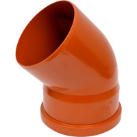 Отвод РемоКолор наружная канализация, рыжий, 45 градусов, 110 мм 141-136