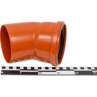 Отвод РемоКолор наружная канализация, рыжий, 45 градусов, 110 мм 141-136