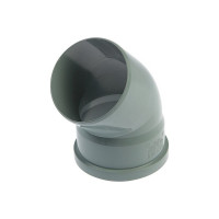 Отвод РемоКолор внутренняя канализация, серый, 45 градусов, 110 мм 141-123