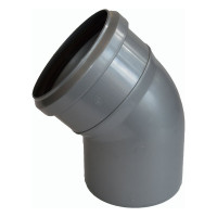 Отвод РемоКолор внутренняя канализация, серый, 45 градусов, 110 мм 141-123