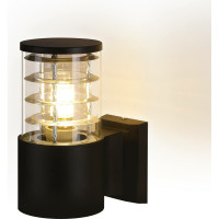 Настенный накладной светильник duwi Nuovo, 1хЕ27х60Вт, IP65, 175х108х220мм, алюминий/стекло, черный 24393 9