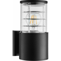 Настенный накладной светильник duwi Nuovo, 1хЕ27х60Вт, IP65, 175х108х220мм, алюминий/стекло, черный 24393 9