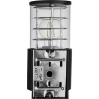 Настенный накладной светильник duwi Nuovo, 1хЕ27х60Вт, IP65, 175х108х220мм, алюминий/стекло, черный 24393 9