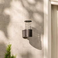 Настенный накладной светильник duwi Nuovo, 1хЕ27х60Вт, IP65, 175х108х220мм, алюминий/стекло, черный 24393 9