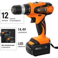 Аккумуляторная дрель-шуруповерт TDM ELECTRIC ДША-14-ЛК1 ТМ SQ1030-0203