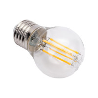 Светодиодная лампа General Lighting Systems Филамент прозрачный E27 10Вт 230В 910Лм 2700К Теплый белый свет Шар GLDEN-G45S-12-230-E27-2700 661012