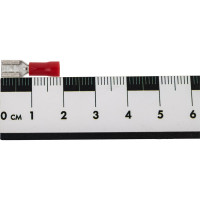 Плоский изолированный наконечник KLR RRD-1488 с манжетой мама 4,8x0,8 Красный НУ=100шт 6501489
