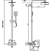 Душевая стойка Fmark FS8145H