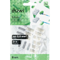 Пружинные монтажные клеммы duwi для осветительного оборудования СМК-823-3-10 2,5мм2, 5шт 26739 3