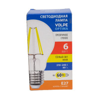 Светодиодная лампа Volpe LED-A60-6W/3000K/E27/CL/SLF UL-00008298