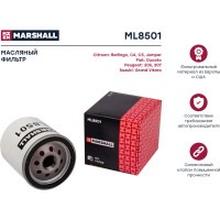 Фильтр масляный Citroen Jumper I, II 01-, Fiat Ducato 00-, Peugeot 206 98- / 307 01- MARSHALL ML8501