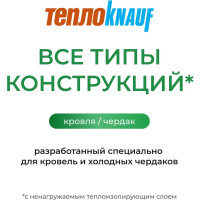Утеплитель Knauf Insulation TеплоKNAUF (50x1220x6148 мм; 15 кв. м; 2 мата/рулон) 622012