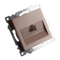 1-местная компьютерная розетка STEKKER RJ-45 (механизм), GLS00-7107-02, серия Катрин, шампань 39599