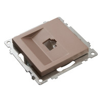 1-местная компьютерная розетка STEKKER RJ-45 (механизм), GLS00-7107-02, серия Катрин, шампань 39599