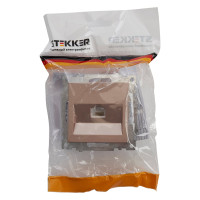 1-местная компьютерная розетка STEKKER RJ-45 (механизм), GLS00-7107-02, серия Катрин, шампань 39599