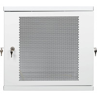 Настенный разборный шкаф КДДС 19", 15U, ПЕРФОРИРОВАННАЯ дверь, 600x600, серый УТ000004360