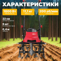 Электрический культиватор WORTEX RC401600021
