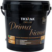 Акриловая краска TICIANA DELUXE Prima Bianco высокоукрывистая, база С, 0.9 л 4300005249
