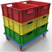 Платформенная тележка для Евробокса МосТележка 820x1220 мм ТПКСб-12282