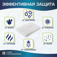 Вакуумный пакет с клапаном для хранения вещей LAIMA HOME 50x60 см, комплект 3 шт., 607783