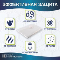 Вакуумные пакеты с клапаном для хранения вещей LAIMA HOME комплект 10 шт., насос в комплекте 607914