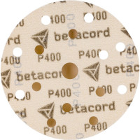 Материал абразивный в кругах 150 мм, 15 отверстий, на бумажной основе, Р400, 100 шт BETACORD 100.0400