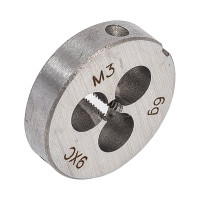 Плашка WOLFSTAR метрическая М3,0х0,5 9ХС Гост 9740 dr03050