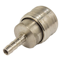 Быстроразъем пневматический с клапаном, елочка 6 мм Forcekraft FK-SE1-2SH 51558