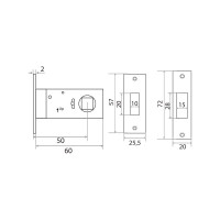Магнитная защелка Trodos 6-50 AB бронза 206018