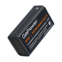 Батарейка GoPower Крона 6F22 солевая Heavy Duty 9V 10 штук 00-00015598