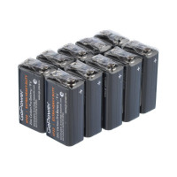 Батарейка GoPower Крона 6F22 солевая Heavy Duty 9V 10 штук 00-00015598