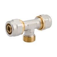 Латунный тройник AV Engineering 1/2x16 2.0 с наружной резьбой AVE309008